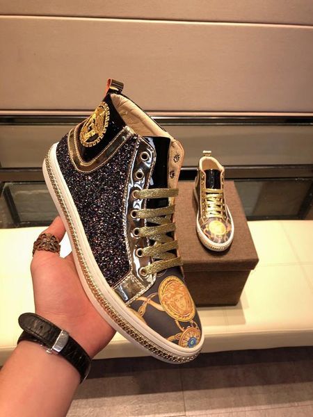 

2020e autumn new leather men's high-lace-up casual shoes, high-quality fashion wild sports shoes, original box delivery, size: 38-4