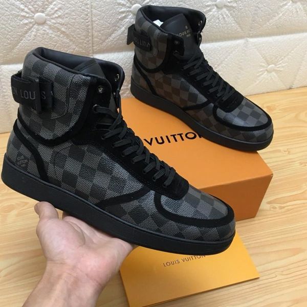 

053 high-quality men's designer casual sports shoes trendy brand outdoor casual shoes, fast delivery in the original box, Black