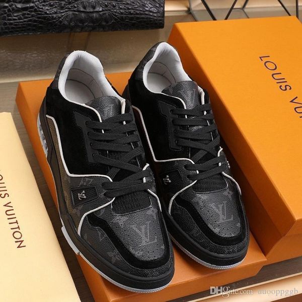 

2020wh official website new luxury men's casual fashion shoes, high-quality travel sneakers, fast delivery original box packaging, Black