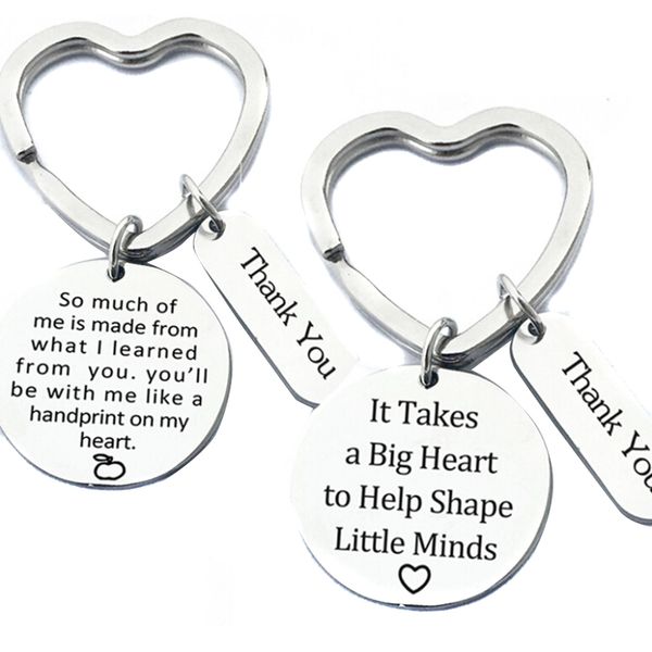 

love heart book charms keychain teacher keyring for teachers key chains rings holder jewelry teacher's day gifts, Silver