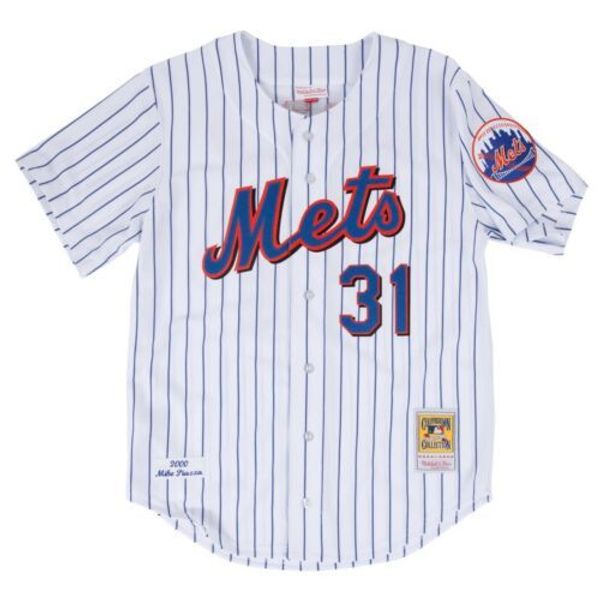 

дешевые майк площади # 31 mitchell ness white 2000 mens прошитой xs-6xl бейсбола трикотажных изделий, Gray