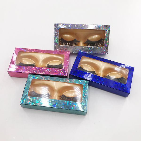 

full strip lashes with face tray mixed styles 25mm 3d mink eyelashes with mixed color box glitter eyelash packaging fdshine