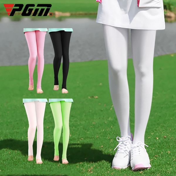 

mb0zo pgm women's sunscreen golf ice tightssilk leggings foot socks pgm women's sunscreen golf clothing ice tight pants tight pant, Black;white