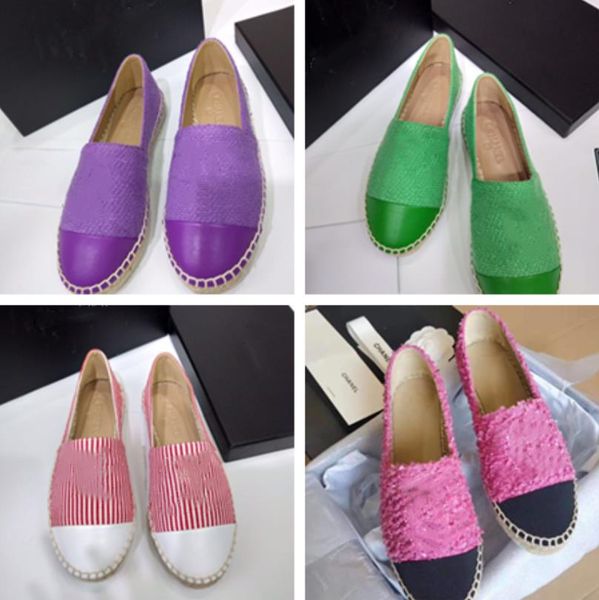 

2020 new original single design luxury chanÃªl fisherman shoes women's new thick bottom straw wear-resistant flat bottom baotou, Black