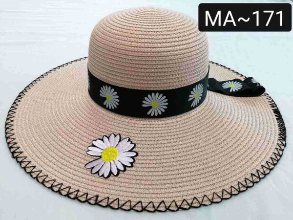 

summer net red lafite fisherman straw chrysanthemum big edge fashion sunshade sun fisherman hat sun hat, Blue;gray