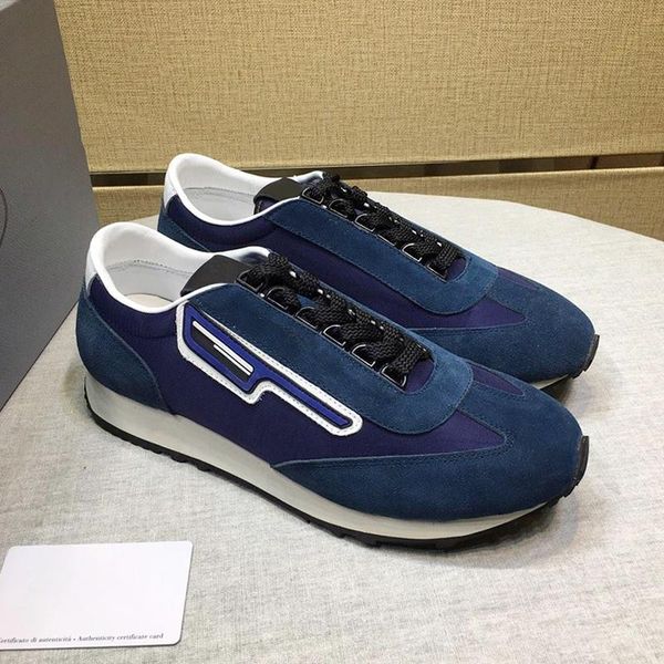

new arrival suede and nylon sneakers mens shoes zapatos de lujo para hombre fashion sneakers comfortable outdoor walking lace -up men shoes, Black