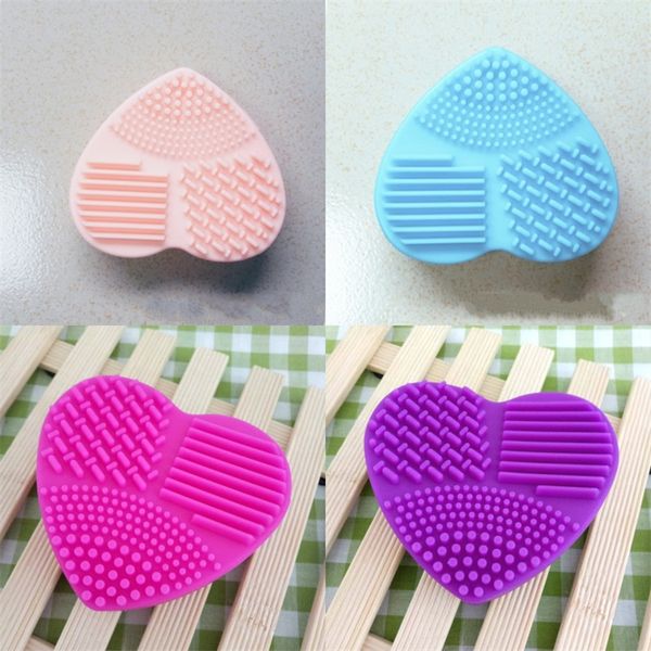 

silicone makeup brush cleaner colorful brushs wash eggs hearts shape washings makeup tool convenient and quick 1 55hr e2