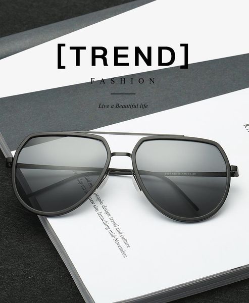 

2020 new men's metal sunglasses polarized sunglasses yurt male driver drove sunglasses wholesale, White;black