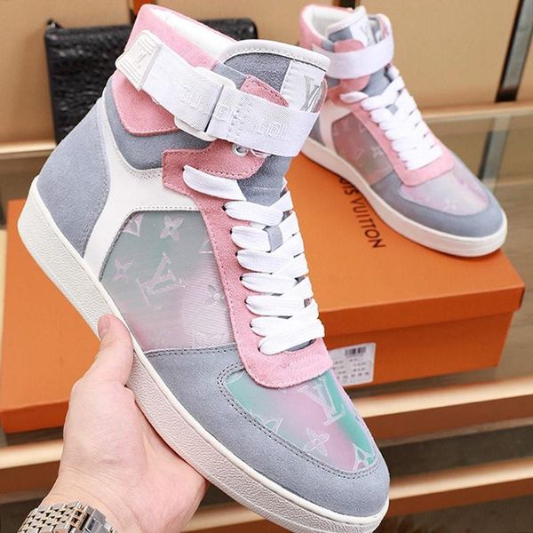 

men shoes boots luxury boombox sneaker boot bottes hommes with box fashion men boots luxury design casual shoes mens chaussures pour hommes, Black