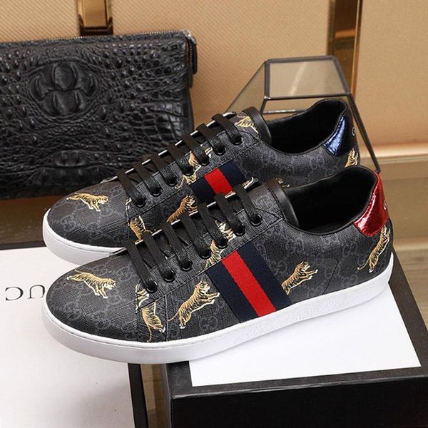 

comfortable mens shoes luxury sneakers breathable outdoor walking footwears low plus size shoes mens tigers sneakers, Black