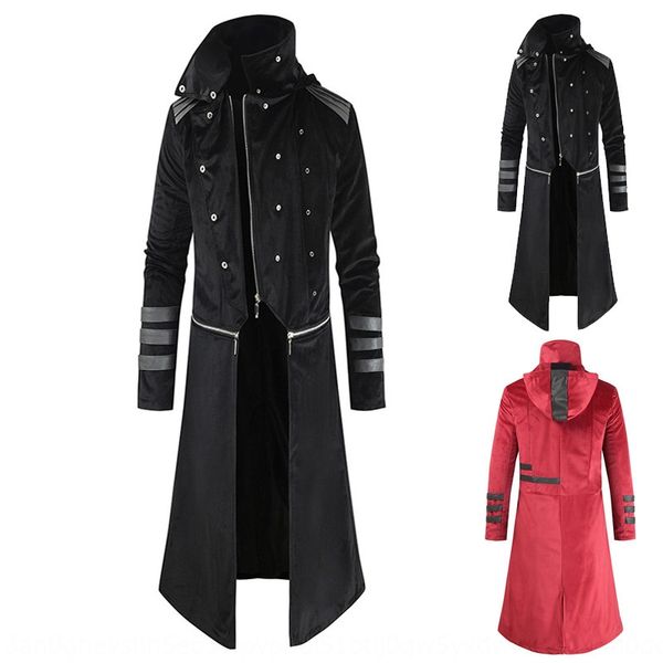 

lpsdk 2020 coat men's winter long slim fit all-match stand collar 2020 windbreaker coat men's winter long slim fit all-match stand, Black