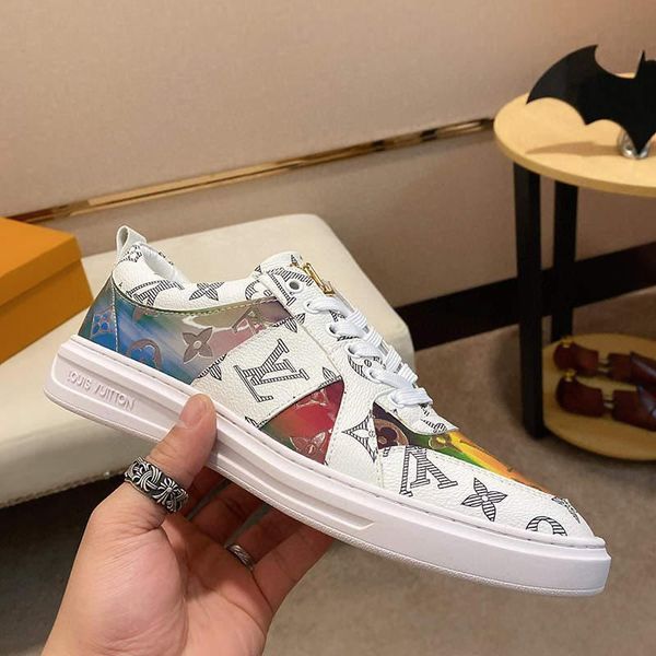 

2020p luxury design leather printed rubber sole sneakers fashion wild mens casual shoes mens banquet shoes size: 38-451, Black