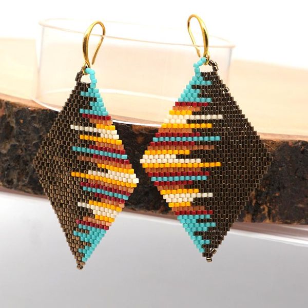 

go2boho miyuki stud earrings bohemian aretes mujer 2020 new earrings for women pendientes earring chic boho glass beads jewelry, Golden;silver