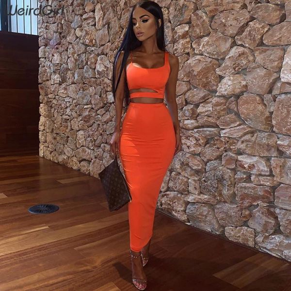 

two piece dress women sets 2 pieces slim crop pullover full skirt elastic high waist femme set fashion party club summer, White