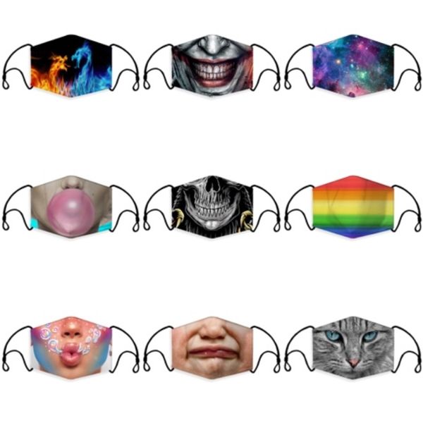 

pm2.5 mask cotton printed with breathable valve earloop mouth er adjutsable floral pm2.5 dustproof solid facial designer masks eea1584#744