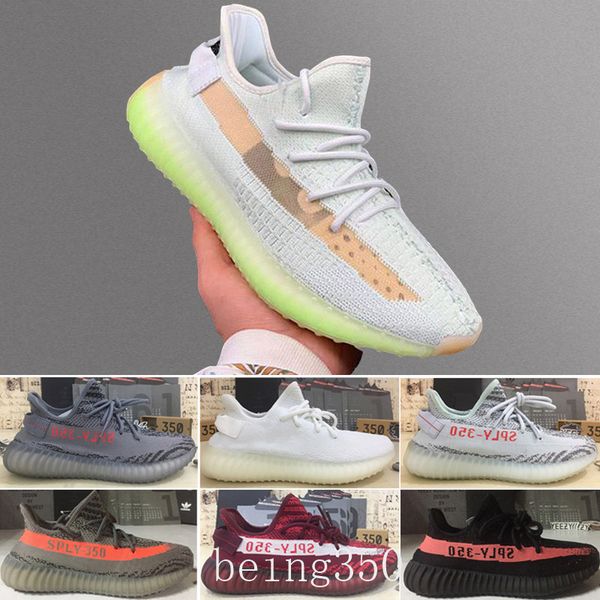 

v2 glow lundmark non-reflective running shoes kanye west men women black static antlia triple white synth sport sneaker 5-13 n6d-k