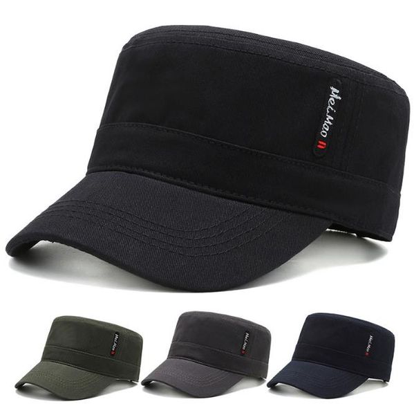 

cap men cap spring autumn men hats men's flat cotton army black hats man hat, Blue;gray