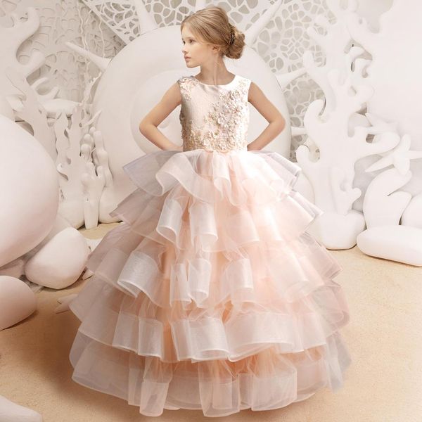 

luxurious glass flower, dresses for girls for a wedding party, first communion dresses 2020 vestidos primera comunion para ninas, Red;yellow