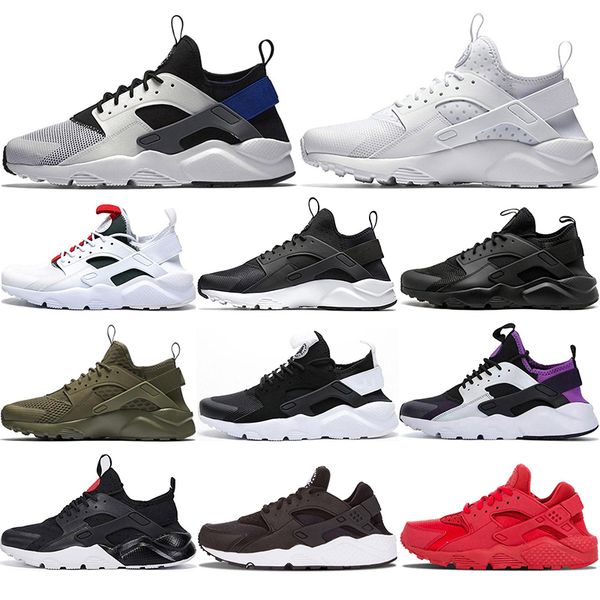 

with socks white ace huarache 4.0 iv 1.0 running shoes classic triple black red men women huaraches sports sneakers