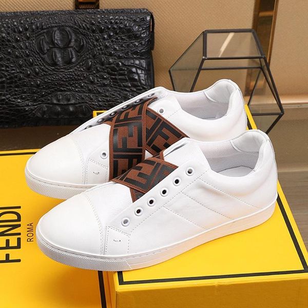 

luxury mens shoes fashion breathable luxury men shoes zapatos de hombre fast delivery sports sneakers shoes white leather slip -ons sneakers, Black
