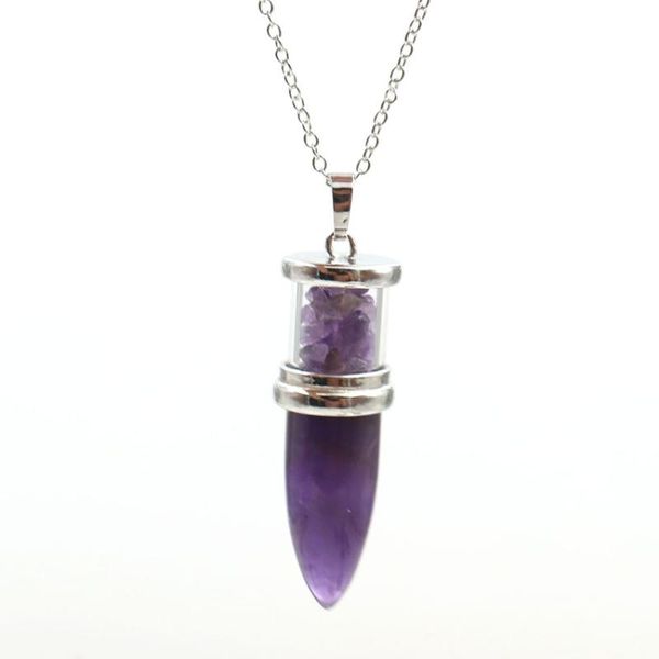 

silver plated shape amethysts stone pendant lapis lazuli necklace fashion jewelry