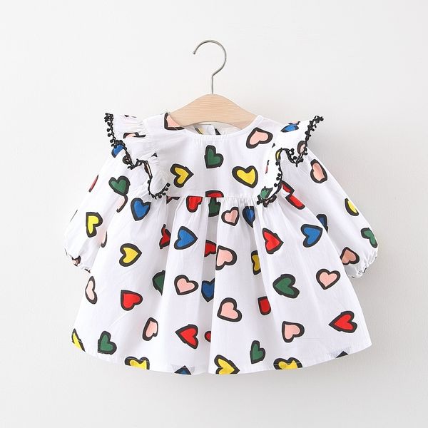 

kids designer clothes girls cross-border childrens clothing 2020 autumn new girls long-sleeved dress childrens knitted printed princess dres, Red;yellow