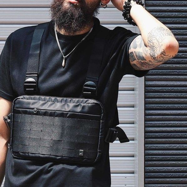 

alyx punk chest rig bag hip hop streetwear bag functional tactical military chest bag for men shoulder kanye west pack