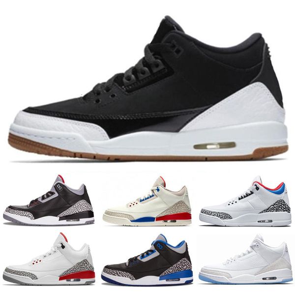 

chlorophyll mocha 3s tinker jumpman 3 iii men kids basketball shoes katrina knicks rivals line quai 54 wolf grey man sports sneakers, Black