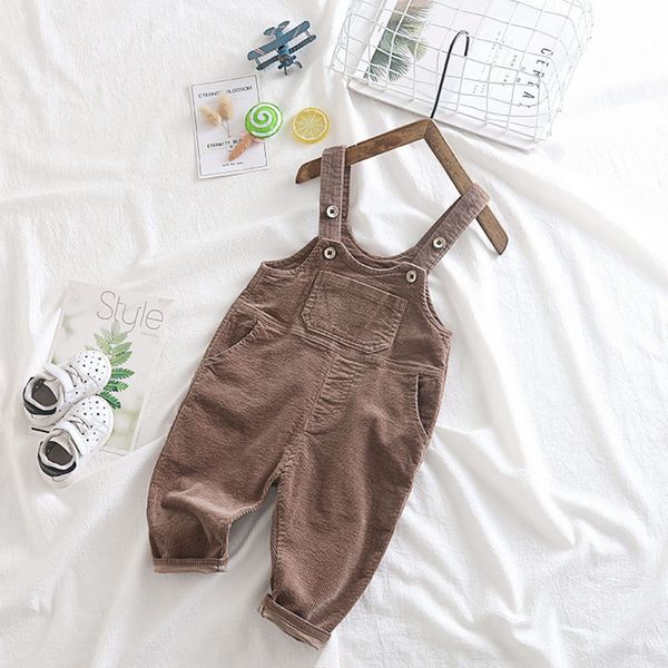 

wear 2020 autumn children's sling wick sling 0-4 years old baby corduroy suspender pants children's korean style suspender pants, Blue