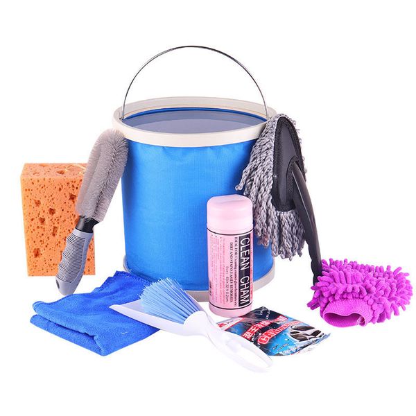 

lightweight car cleaning kit 9pc car wash kit towel mop dusting brush cleaning supplies washing tools