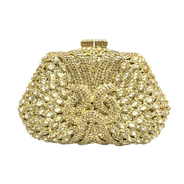

evening bags luxury crystal party purse wedding bags metallic bag hollow out clutch rhinestone purse for wedding