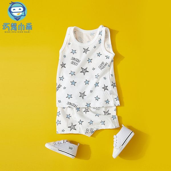 

жилет костюм тонкий мальчик и девочка vest детской одежды ребенка летняя одежда хлопка детская одежда детская двухсекционный набор 3-х лет 1