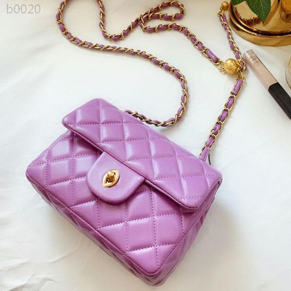 

designer luxury handbags leather purple messenger bag crossbody bags phone pockets fashion classic shoulder bags