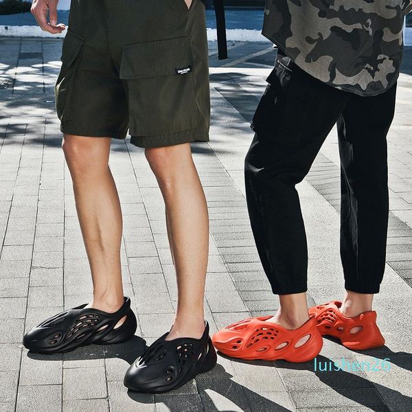 

summer men casual sandals beach slippers men shoes aqua breathable runner outdoor slippers foam water shoes outdoor 26l, Black