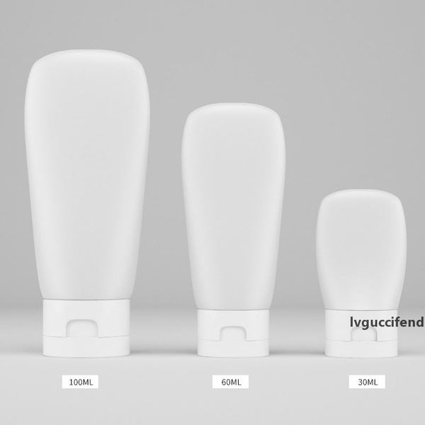 

30ml 60ml 100ml portable pe hose squeeze bottle empty refillable plastic cosmetics bottle with flip cap hand sanitizer lotion shampoo bottle