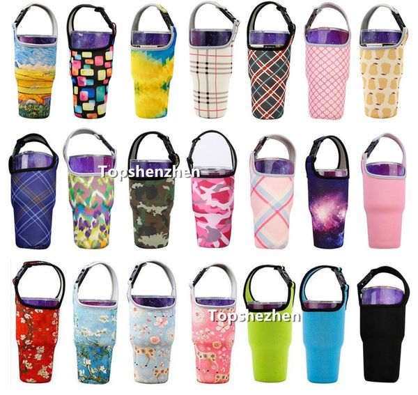 

drinkware 30oz tumbler handle cover carrier holder pouch neoprene ice sleeve bags for 30 oz 32oz travel insulated coffee cups mug water bott