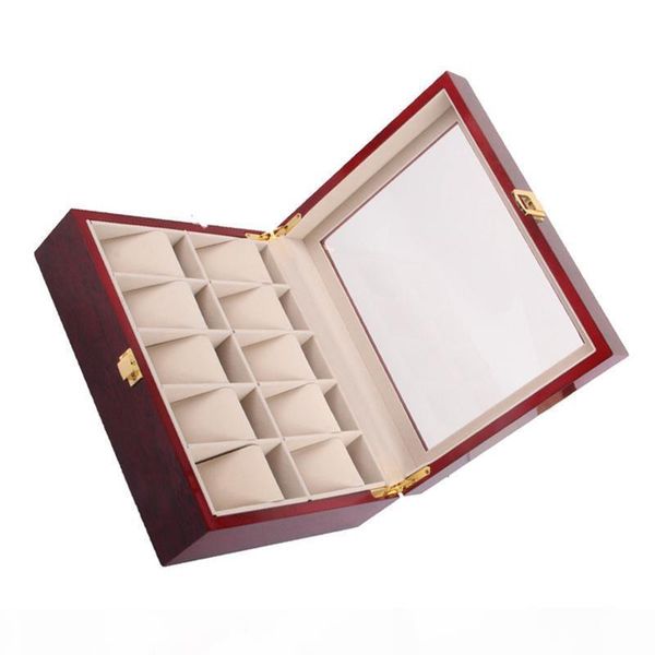 

d wholesale -10 slot wood watch display box, Black;blue