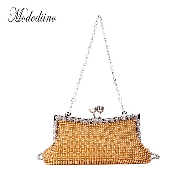 

mododiino diamond evening bag chains shell shoulder bag beaded woman's clutch party wedding ladies hand bags dnv1073