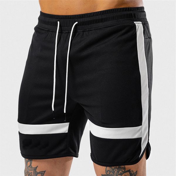 

running shorts summer 2021 men's sports jogging fitness training quick-drying gym beach casual, Black;blue