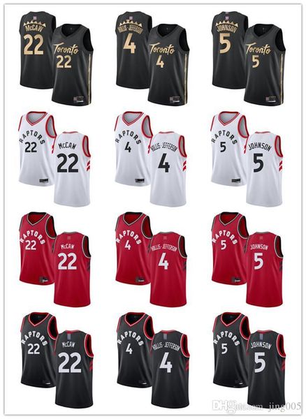 

mensÂ womensÂ youth toronto raptors 22 patrick mccaw 4 rondae hollis-jefferson 5 stanley johnson custom basketballÂ jerseys, Black;red
