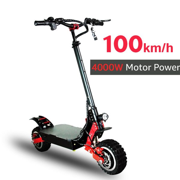 

4000w 60v off road electric scooter 100 km/h electric motor 11 inch folding scooter electric scooter, Silver;blue
