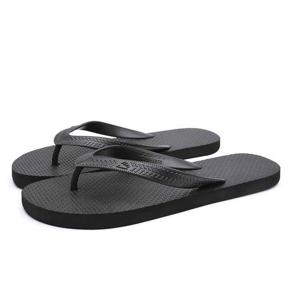 

new arrival men flip flops trend shower shoes casual shoes men indoor or outdoor summer slippers light platform sandals, Black