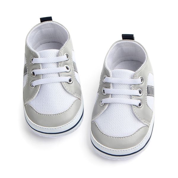

Kids Imitation Leather for Little Boys Lace-up Footwear for Babies Multicolored Anti-slip Footwear for Babies 0-18 M