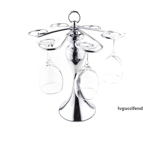 

6 hooks wine glasses holder stainless steel space saving home kitchen bar tools 32cm creative wine cup holders