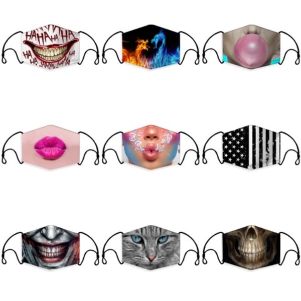 

funny mouth mask cute anti dust funny teeth cotton mouth mask cartoon face emotiction masque washable reusable fashion mouth mask#609