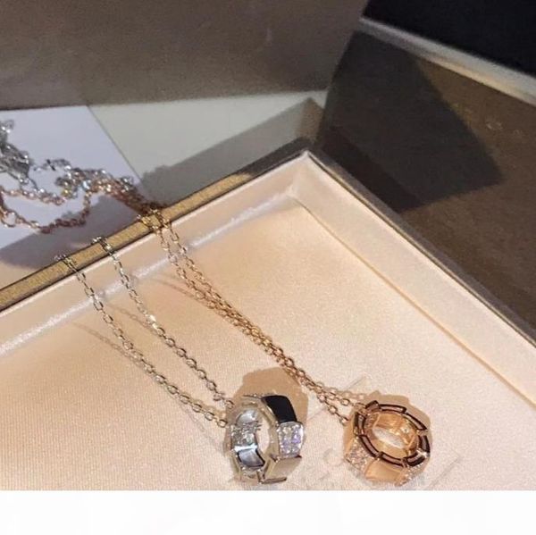 

women banquet party luxury jewelry 925 sterling silver plated 18k gold snake necklace designer jewelry necklace