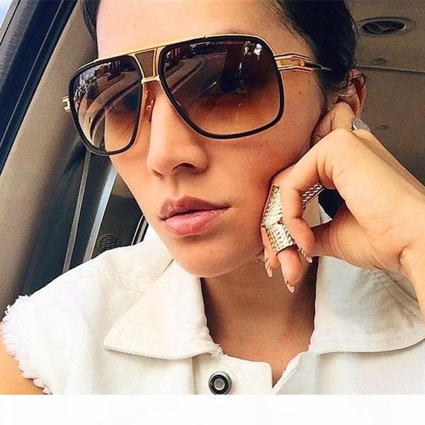 

aoze new style 2020 sunglasses brand designer retro sunglasses driving male grandmaster square uv, White;black