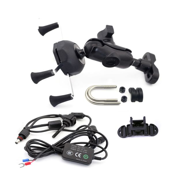 

x-grip phone holder usb charger for kawasaki z900 z650 z1000 z800 z750 z300 z250 z125 w800 se motorcycle gps navigation bracket