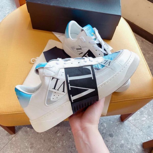 

a21 fashion classic style leather sneakers women designer shoes men designer shoes high-quality luxury casual lace-up shoes, Black