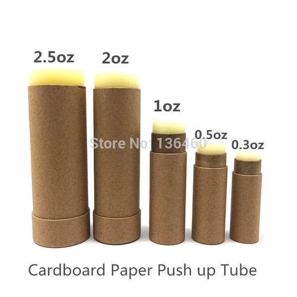 

50pcs 0.3oz 0.5oz 1oz eco-friendly cardboard krafts lipstick tube empty lip container black white paper solid perfume tubes